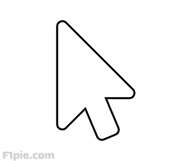 A normal mouse pointer or mouse cursor